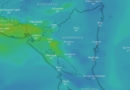 Imagen satelital sobre el clima y la temperatura en Nicaragua