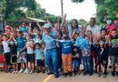 El vicealcalde de Managua, Enrique Armas inaugurando proyecto de Calles para el Pueblo en Sabana Grande