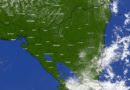 Imagen satelital de las condiciones del clima en Nicaragua, para este domingo 26 de diciembre de 2021.