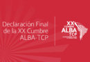 Declaración de la XX Cumbre del ALBA–TCP en conmemoración de su XVII aniversario