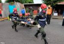 Efectivos del Ejército de Nicaragua participando en el IV Ejercicio Nacional de preparación para proteger la vida en Situaciones de Multiamenazas