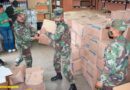 Efectivos del Ejército de Nicaragua trasladando insumos médicos a las bodegas del SILAIS en Carazo