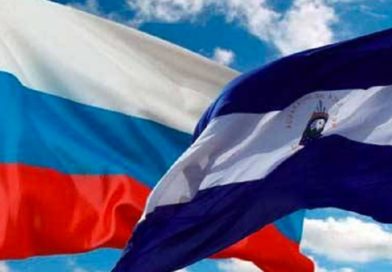 Bandera de Rusia y Nicaragua