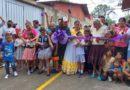 Familias del Barrio El Recreo en la inauguración de la nueva obra de mejoramiento víal