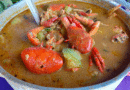 Sopa de queso mariscos, elaborada en el Festival de Comidas de Cuaresma en Corinto, Chinandega