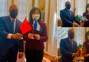 Embajador Arturo McFields, Representante Permanente de Nicaragua ante la OEA, con la Consejera Tang Lingyun, Representante Alterna de la Misión Observadora de China ante la Organización de los Estados Americanos.