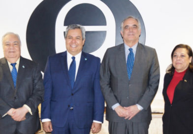 Presidente Ejecutivo del BCIE, Señor Dante Mossi; Director Ejecutivo de la OIC, Señor José Sette; Embajador de Honduras, Iván Romero Martínez, y Embajadora de Nicaragua, Compañera Guisell Morales Echaverry.