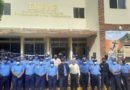 Autoridades de la Policía Nacional y SINAPRED junto a oficiales que recibirán el Curso Básico de Gestión para la Reducción del Riesgo de Desastres