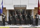 Altos mandos del Ejército de Nicaragua frente al edificio de Industria Militar en Nicaragua