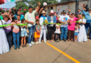 Alcaldesa de Managua, Reyna Rueda entregando nuevas calles a las familias d ellos barrios 11 y 13 de Mayo