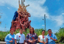 Monumento en honor al tricampeón de boxeo y orgullo patrio, Alexis Argüello, ubicado en la Plaza de las Victorias de Managua.