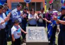 familias del municipio de San Isidro en el departamento de Matagalpa, celebrando la inauguración de la estación básica de bomberos "Cro. Félix Gámez López"