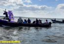 Fuerza Naval durante el recorrido del viacrucis acuático en el Lago Xolotlán