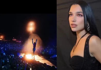 Dua, Lipa, cantante, habla, español, mensaje, sorprende, concierto, estrella, fanáticos, saludo, latinos