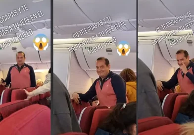 jefe, joven, escapa, permiso, vuelo, avión, casualidad, salada, rede, viral, video, TikTok, hombre