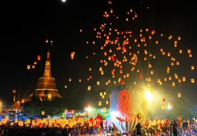 birmania, globos, budismo, viral