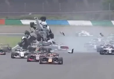 accidente, impactante, Super Fórmula, japonesa, Japón, vehículos, saltando por los aires, colisión, choque, deporte, extremo,