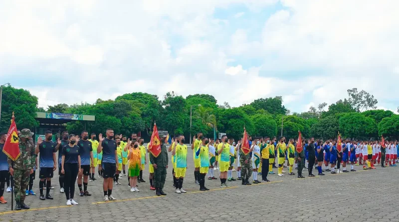 ejercito de nicaragua, campeonato de futbol, ceremonia de inauguracion, nicaragua