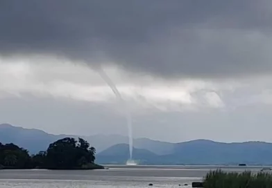 tromba marina, Granada, lago cocibolca, captan, entre, isletas de granada, isla zapatera, Nicaragua, fenómeno, meteorológico,