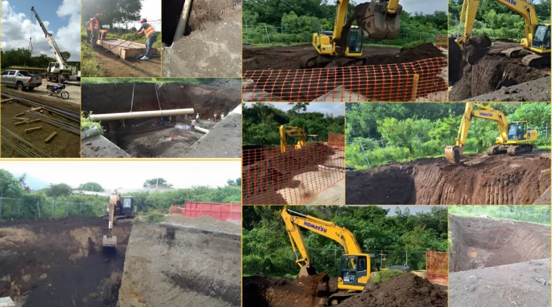 enacal, obras del sistema de aguas residuales, masaya, nicaragua