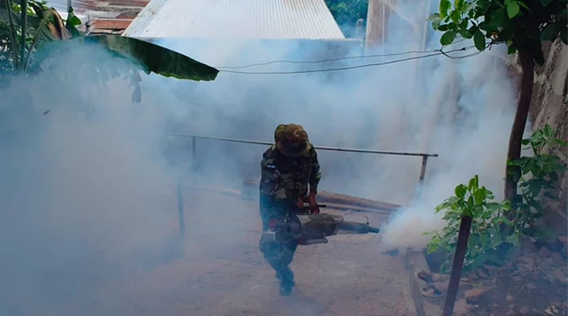 fumigacion, criaderos de dengue, juigalpa, chontales, ejercito de nicaragua