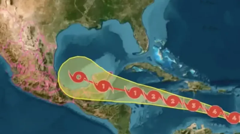 huracán, Beryl, México, Yucatán, huracán Beryl, ciclón, Tormenta tropical, debilite, paso de tierra de firme,