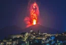 erupción, volcán, Etna, Italia, Sicilia, espectáculo, lava, impresionante erupción, volcán Etna,