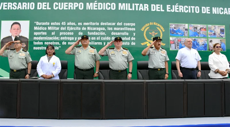 nicaragua, ejercito de nicaragua, cuerpo medico militar, 45 aniversario,