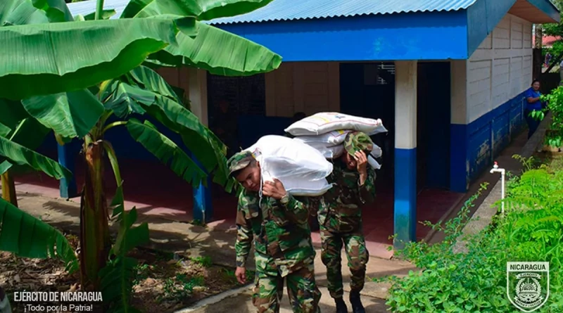 merienda escolar, juigalpa, chontales, ejercito de nicaragua, mined, estudiantes