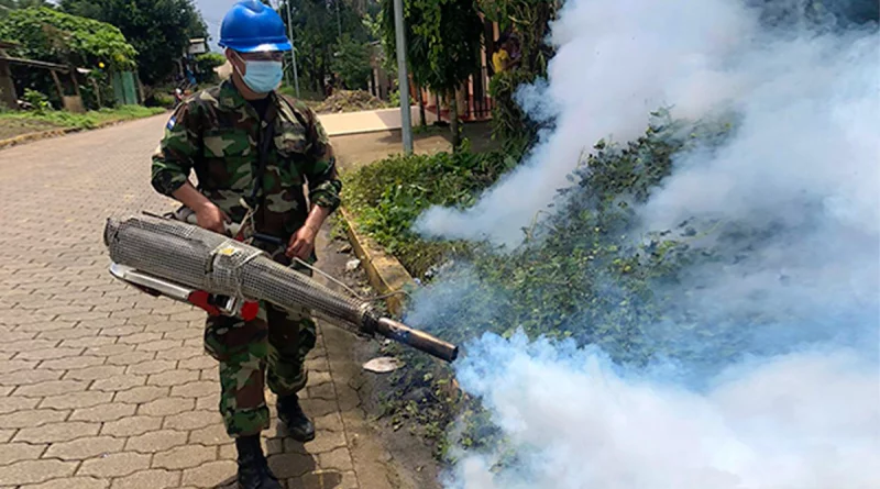 nicaragua, ejercito de nicaragua, jornada de fumigacion, caribe sur, el ayote,