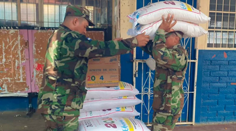 nicaragua, ciudad sandino, managua, ejercito de nicaragua, cargue, traslado, merienda escolar