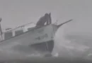 españa, pescador, velero, choque, rocas, fuerte temporal