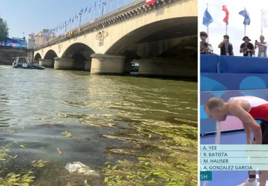 rio sena, juegos olimpicos 2024, paris 2024, aguas contaminadas, vomita, nadar, triatleta, canadiense, atletas, riesgo de salud, tyler mislawchuck,