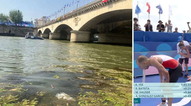 rio sena, juegos olimpicos 2024, paris 2024, aguas contaminadas, vomita, nadar, triatleta, canadiense, atletas, riesgo de salud, tyler mislawchuck,