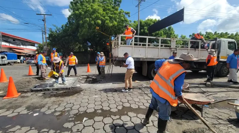 alcaldia de managua, calles para el pueblo, bacheo, nuevas calles, mejoramiento de calles,