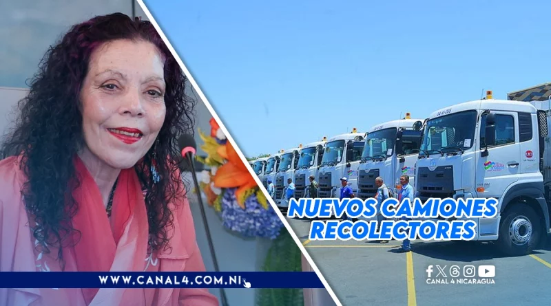 nicaragua, rosario murillo, vicepresidenta de nicaragua, camiones recolectores de basura, belarus,