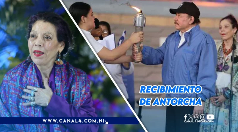 nicaragua, vicepresidenta de nicaragua, daniel ortega, antorcha de la union centroamericana,