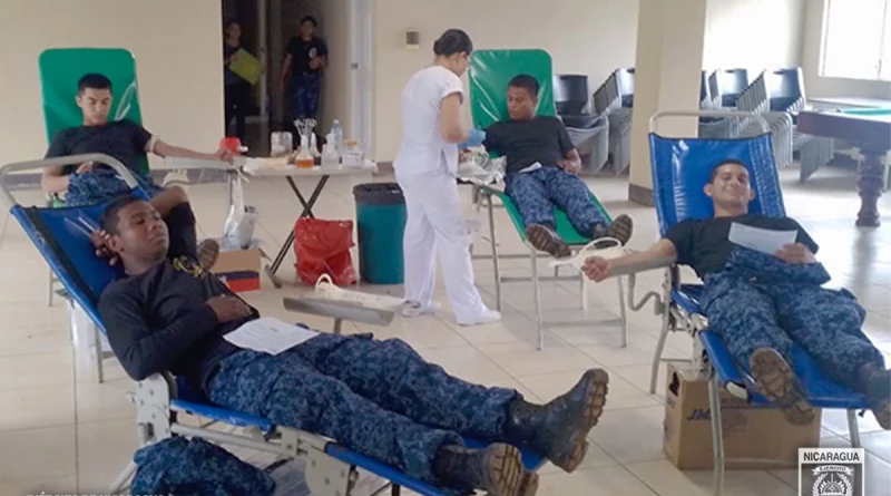 nicaragua, fuerza naval, jornada de donacion de sangre, donacion de sangre, leon,