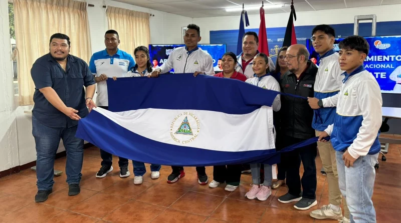 campeonato de karate, open iostk, managua, minjuve, abanderamiento, atletas nicaragüenses, nicaragua