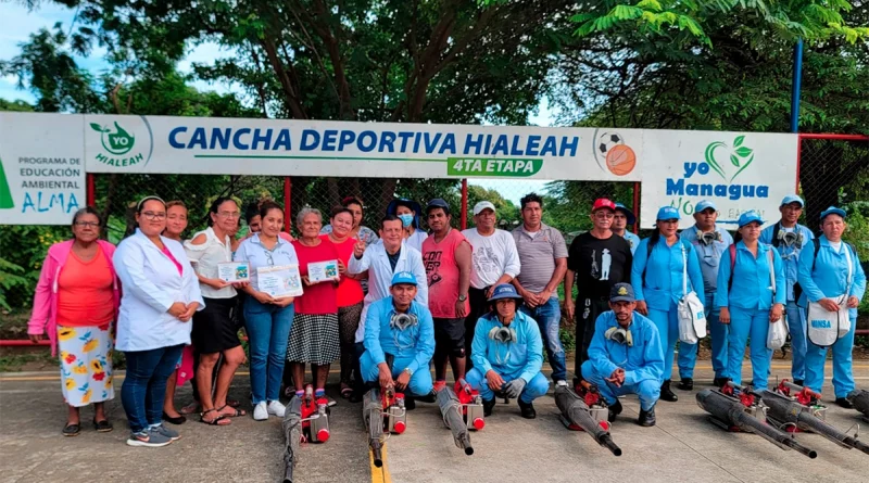 minsa, nicaragua, jornada de fumigacion, jornada de abatizacion, barrio hialeah, salud, dengue,