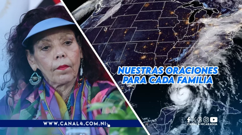 rosario murillo, vicepresidenta de nicaragua, discurso rosario murillo, rosario murillo8 de octubre del 2024, huracan helena,