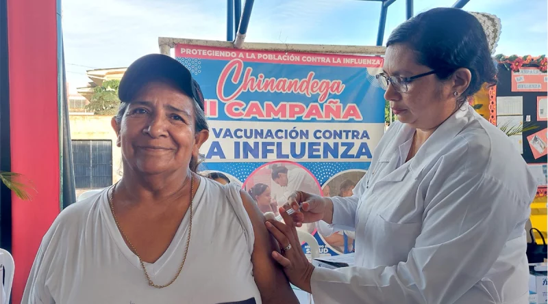 nicaragua, gobierno de nicaragua, campaña nacional de vacunacion contra la influenza, chinandega,