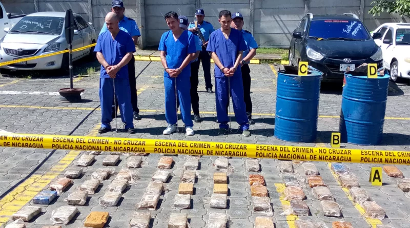 nicaragua, policia nacional, cocaina, delincuentes, golpe al narcotrafico, narcotrafico,