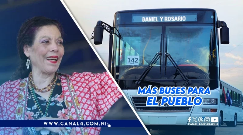 nicaragua, buses chinos, rosario murillo, buses yutong, vicepresidenta de nicaragua,