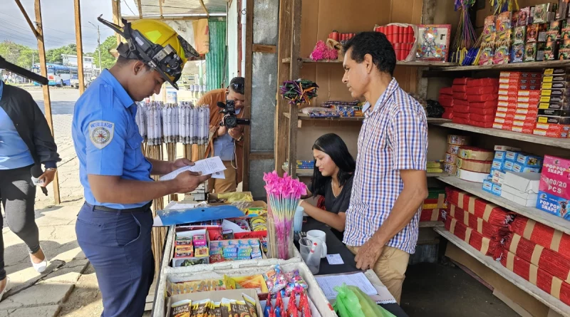 bomberos de nicaragua, managua, venta de polvora, mercado el mayoreo, nicaragua, plan polvora 2024