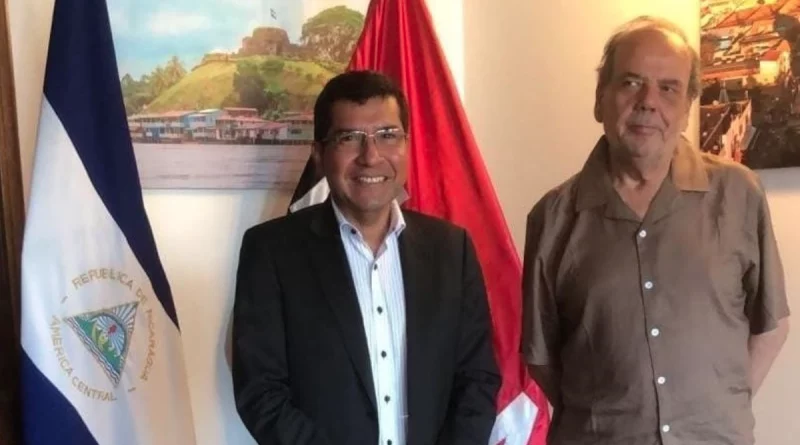 embajada de nicaragua, partido comunista de chile, visita, compañero claudio denegri,