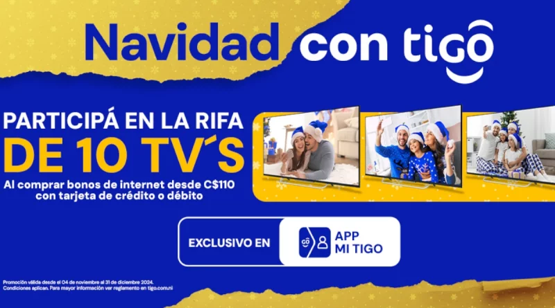 Tigo Nicaragua, navidad con Tigo, Tigo, nicaragua, promociones,