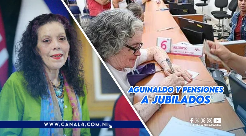 nicaragua, pensiones, aguinaldo, pensionados, jubilados, rosario murillo, vicepresidenta de nicaragua,