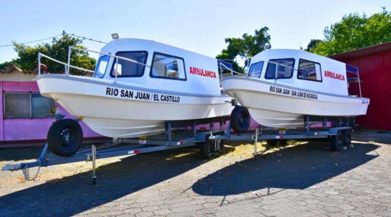 dos ambulancias acuáticas, minsa, rio san juan, gobierno de nicaragua, nicaragua