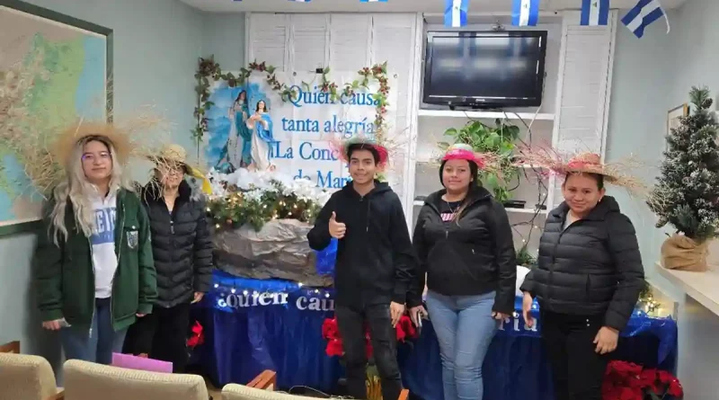 embajada de nicaragua, consulado de nicaragua, griteria, inmaculada concepcion de maria, comunidad nicaraguense, washington, nicaragua en washington, novenario, gorras nicaragua, convivencia nicaraguenses, daniel ortega, rosario murillo, devocion virgen maria, nicaraguenses en el exterior